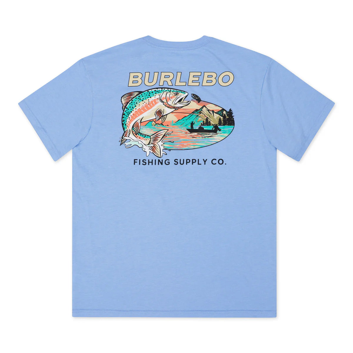 Burlebo Short Sleeve Tee - Last Cast - Heather Periwinkle